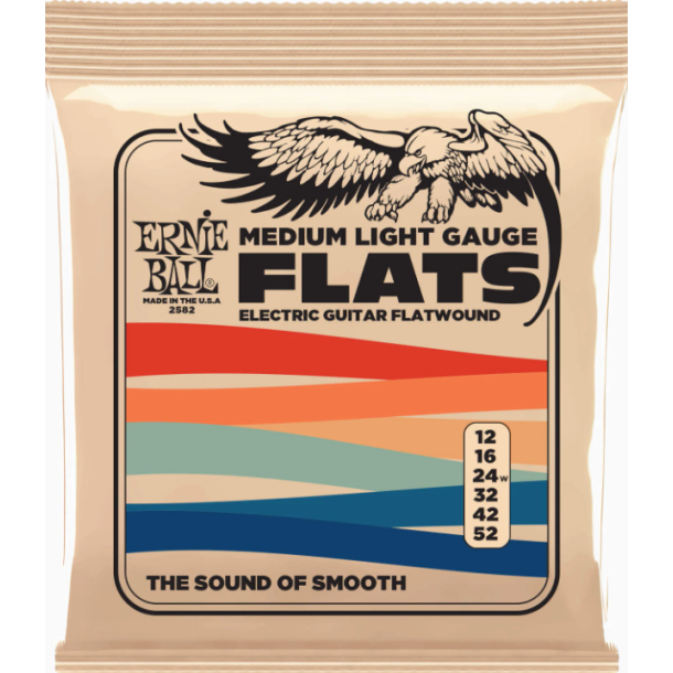 Ernie Ball 2582 Flatwound Medium Light